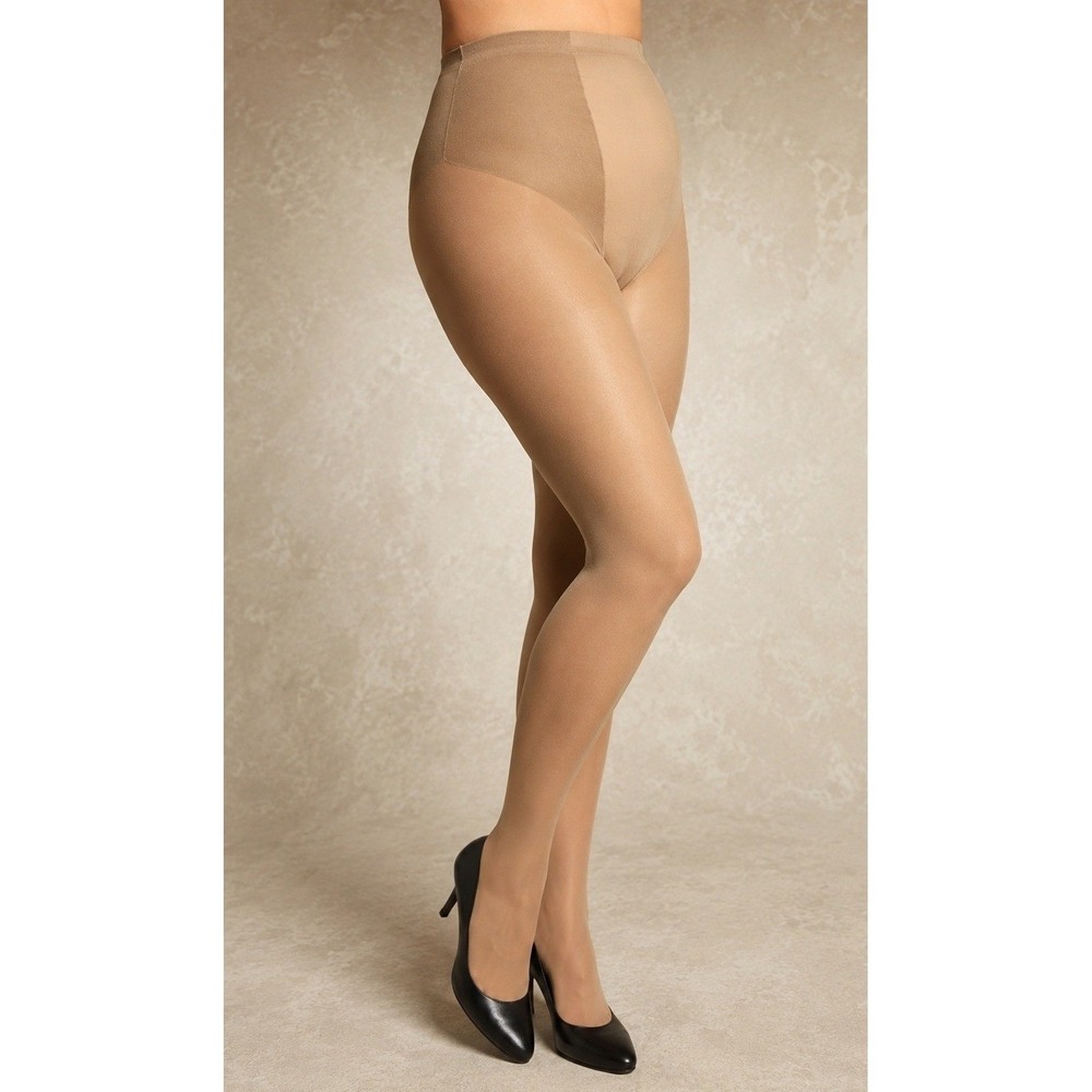 Vintage Pantyhose Beige CVS Fuller Figure Hosiery Coquette 1X 60s Hollywood Chic
